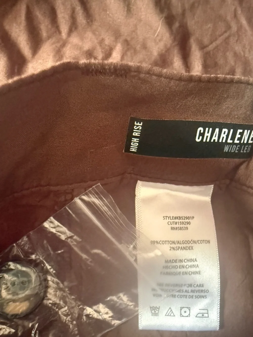 Kut From The Kloth Charlene Wide Leg High Rise Cotton Stretch Pants Size 14P NWT - Picture 5 of 6